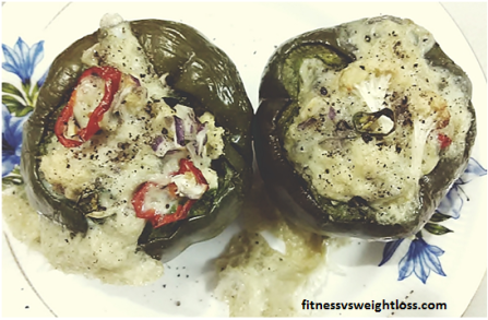 Low Carb Oil Free Baked Capsicum